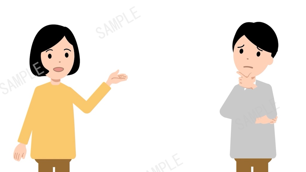 二人で会話する口パクアニメーション動画 悩み解決編