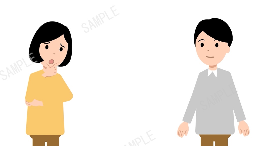 二人で会話する口パクアニメーション動画 悩み解決編