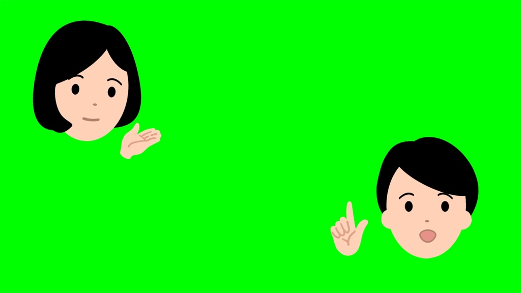 アイコンが口パクで説明するアニメーション動画 男女二人