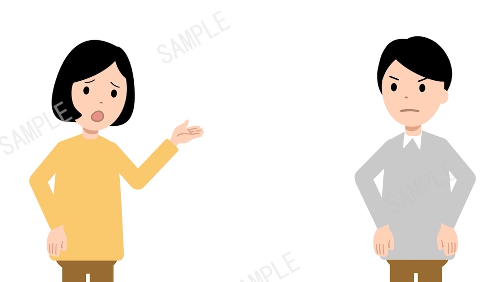 二人が喧嘩する口パクアニメーション動画