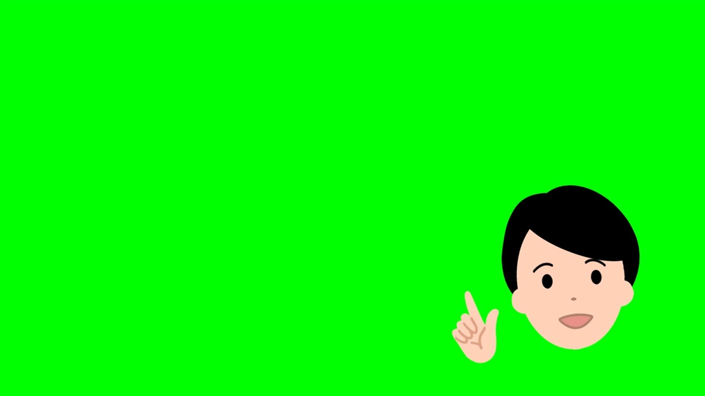 顔だけアイコンがシンプルに動くループアニメーション シンプル男性