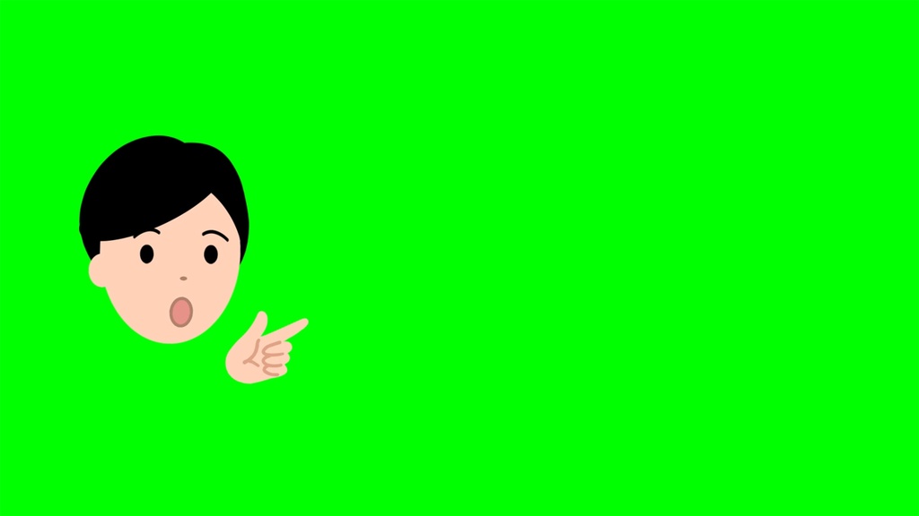 顔だけアイコンがシンプルに動くループアニメーション シンプル男性