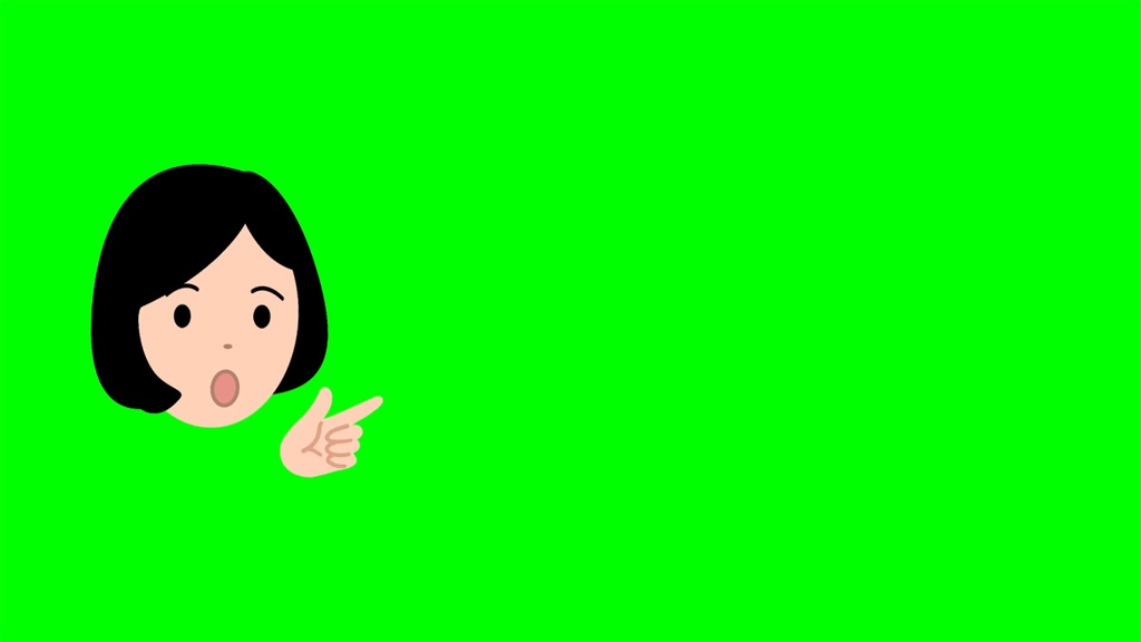 顔だけアイコンがシンプルに動くループアニメーション シンプル女性