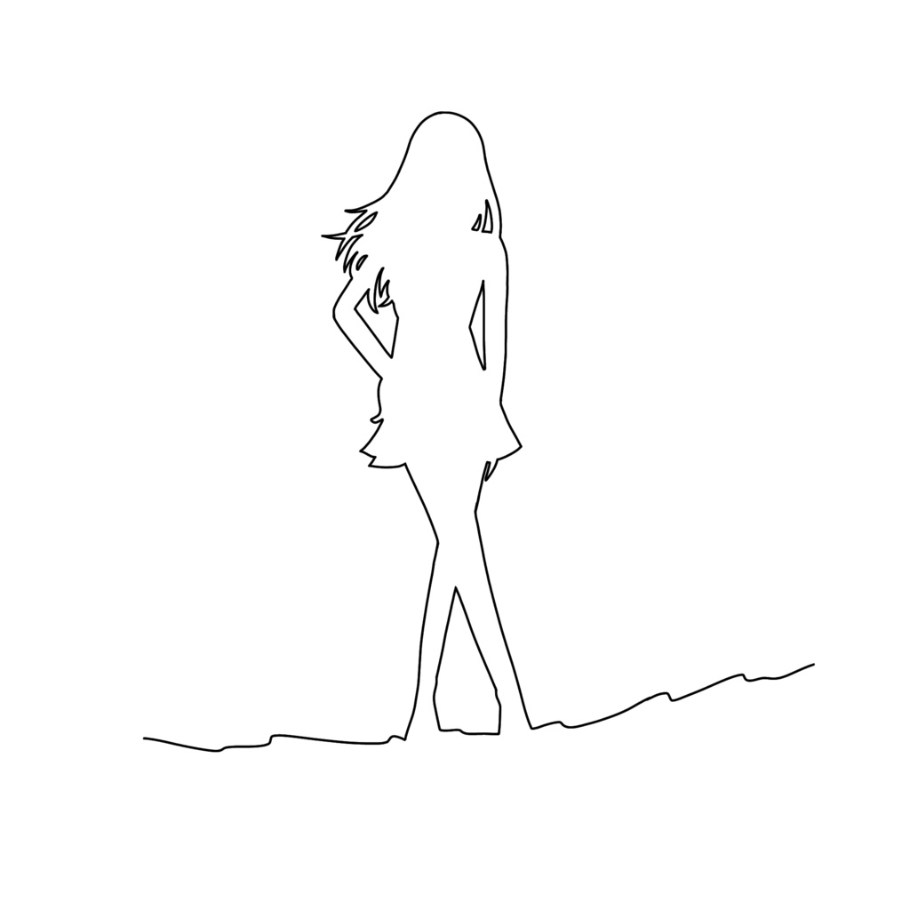 エコバッグ『女性シルエット』