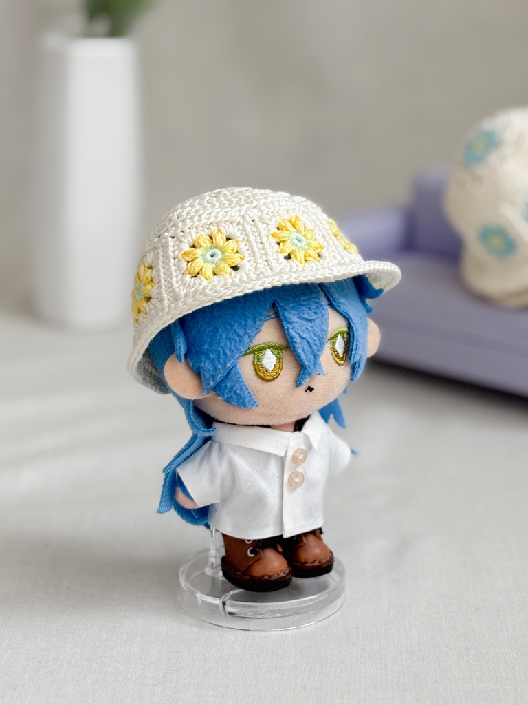 【お花のモチーフバケハ】10cmぬい服