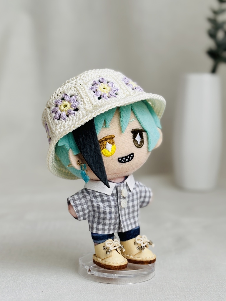 【お花のモチーフバケハ】10cmぬい服