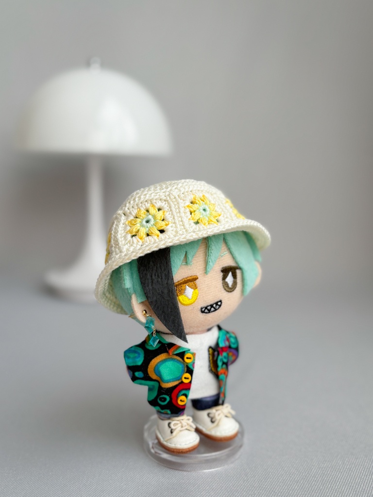 【お花のモチーフバケハ】10cmぬい服