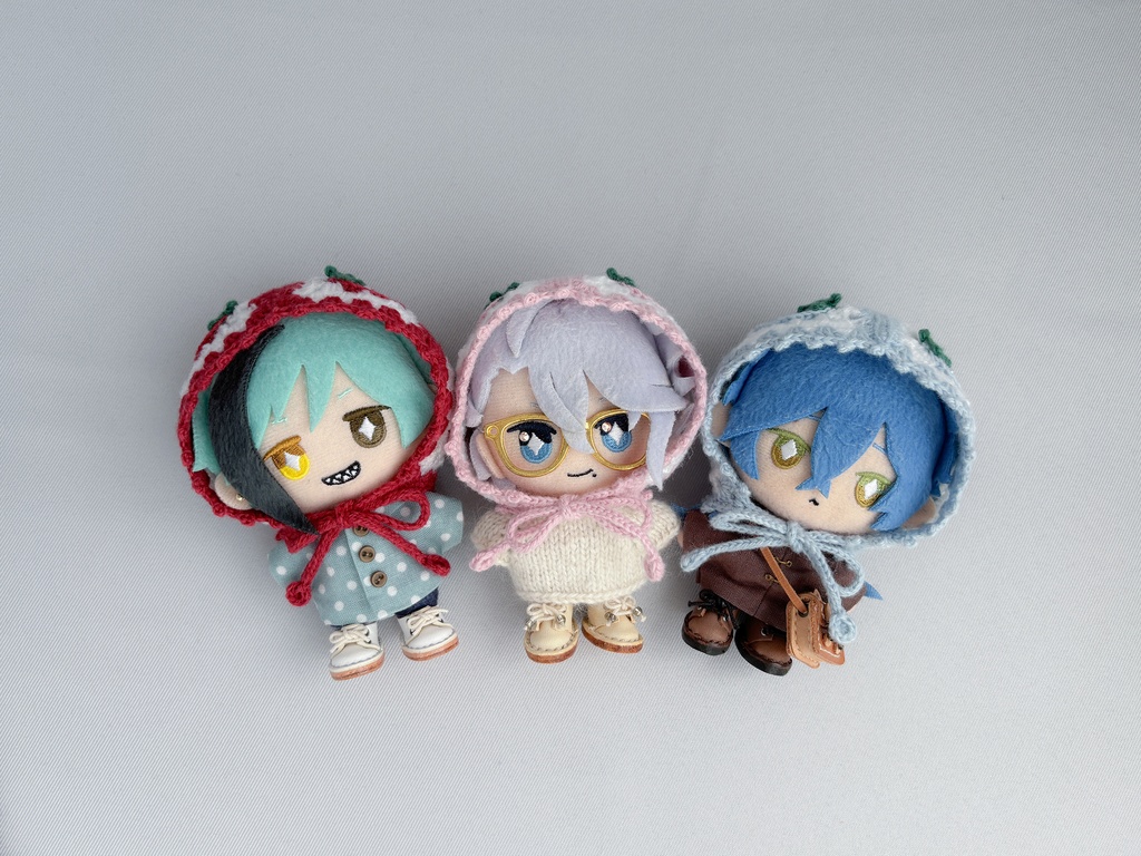 【いちごずきんちゃん】10cmぬい服 ボンネット