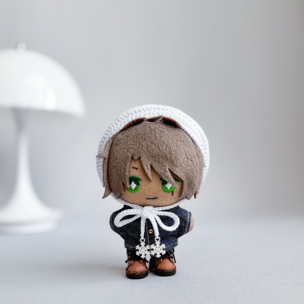 【雪の結晶ベレー】10cmぬい服
