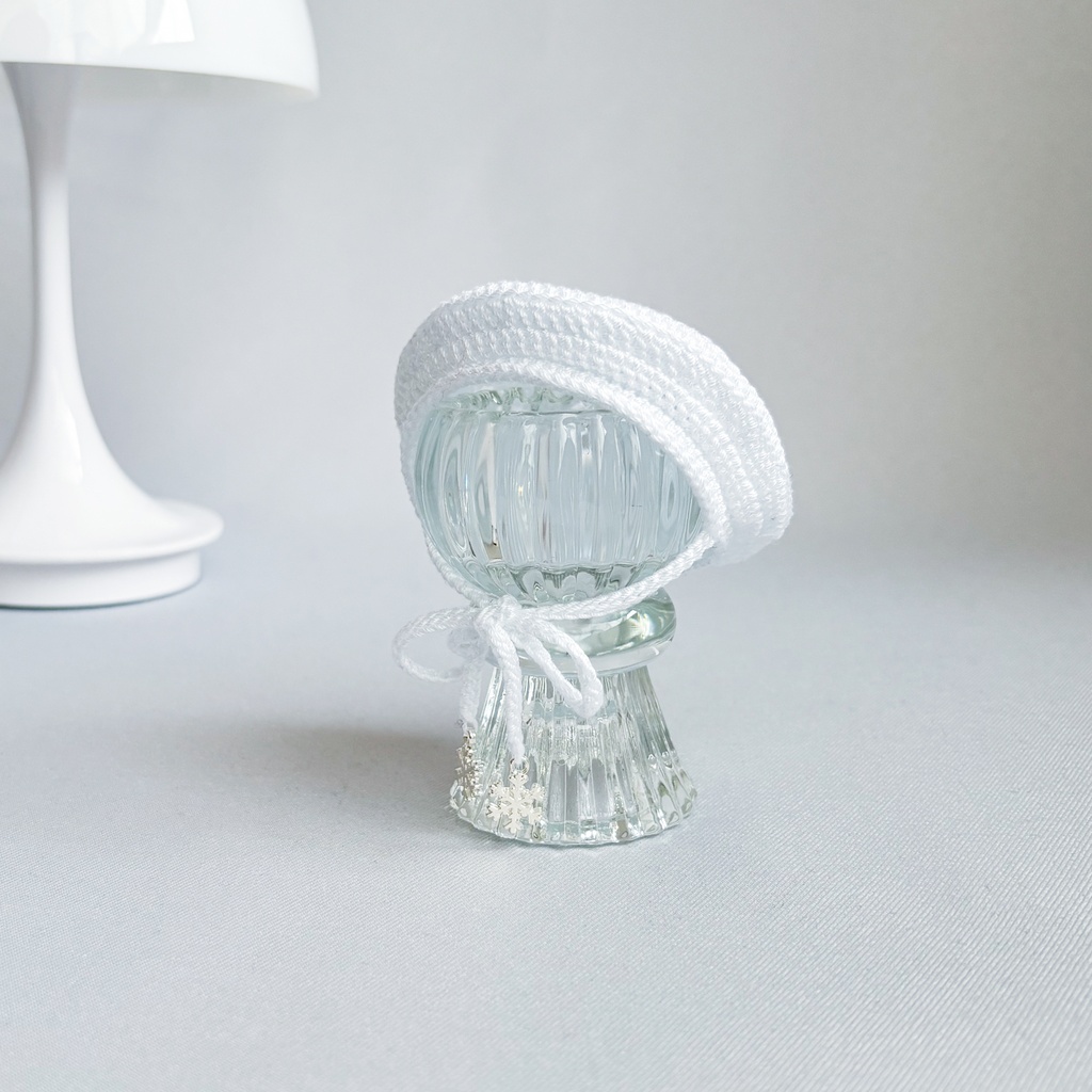 【雪の結晶ベレー】10cmぬい服