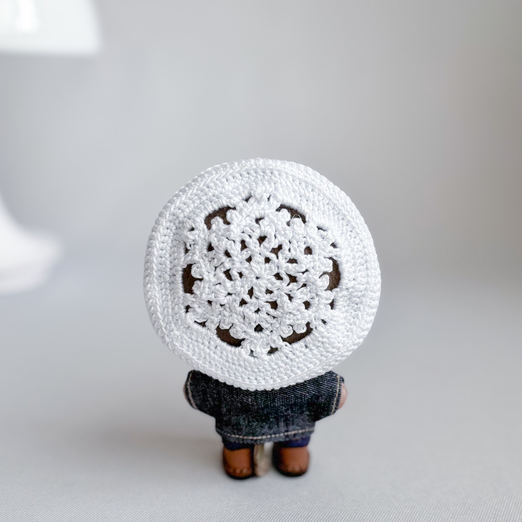 【雪の結晶ベレー】10cmぬい服