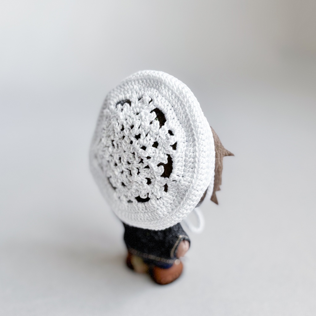 【雪の結晶ベレー】10cmぬい服