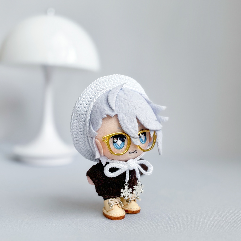 【雪の結晶ベレー】10cmぬい服
