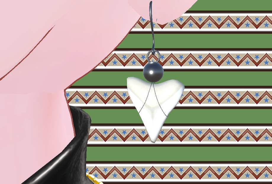 【VRchat想定アクセサリー】サメの歯のピアス