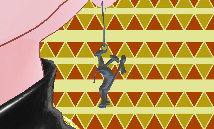 【VRchat想定アクセサリー】キリンが逆立ちしたピアス