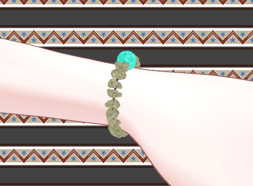【VRchat想定アクセサリー】天然石風ブレスレット