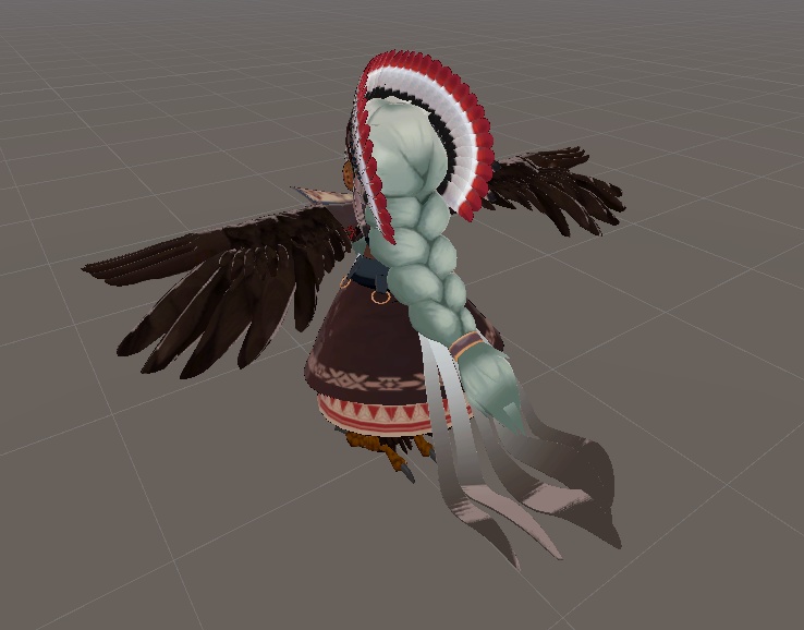 【マルクト想定】ゆらゆら揺れる長い尾羽根