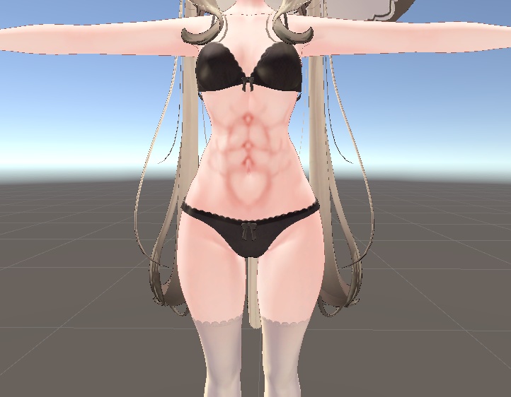 舞夜ちゃんの腹筋テクスチャ