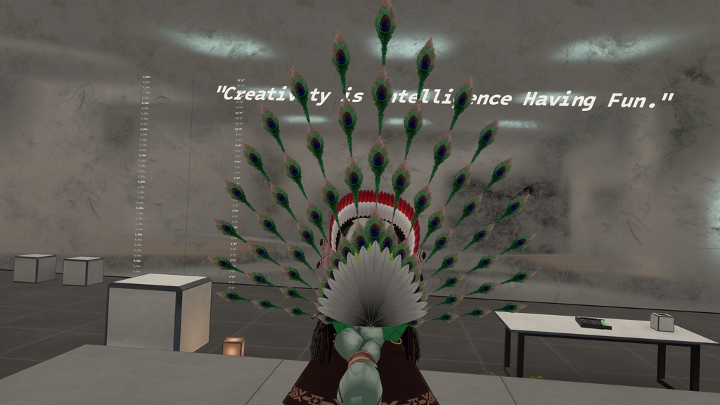 【VRchat向け】汎用・アニメーションで開閉する孔雀の尾羽根【MA設定済】