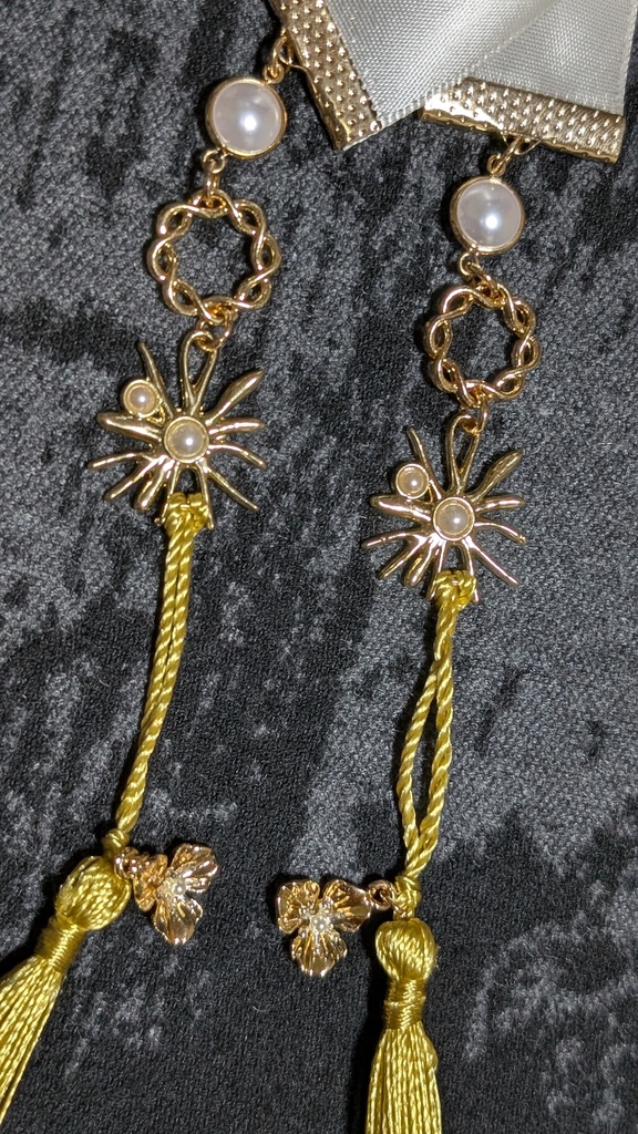 中華風3wayリボン　[白×クリア]