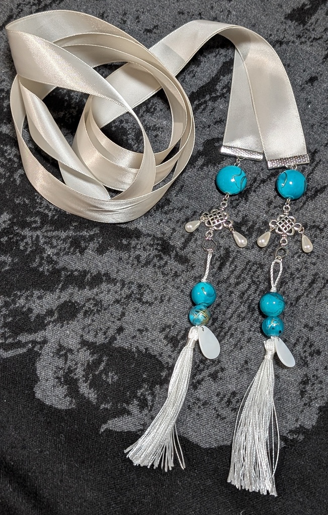 白の中華風3wayリボン