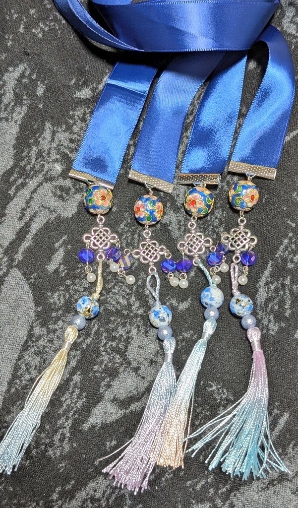 青の中華風3wayリボン