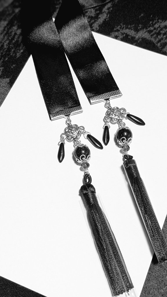 黒の中華風3wayリボン(画像4枚)