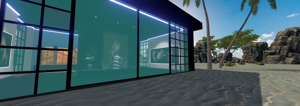 Sunshine Resort Island - Swimming Pool - Aquarium - 8Ball - Art [SDK3 VRChat Unity 2019 Ready] [UPDATED v1.5.2] / サンシャインリゾートアイランドプール、水族館、エイトボール、アート