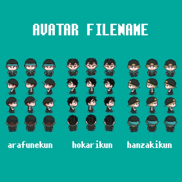 【ピクスク用】ARFN隊♂アバター&素材