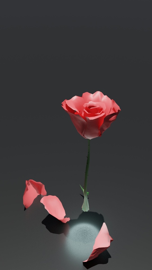 花_ガラスケース薔薇