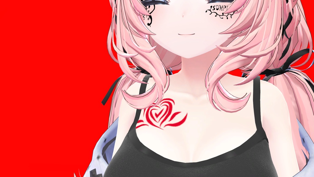 [無料]胸上ハートタトゥー[しなの想定]