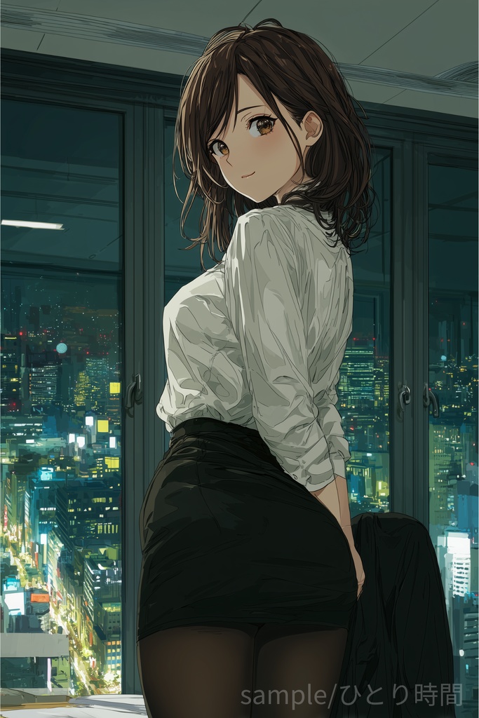 OL 夜のオフィス【イラスト集】