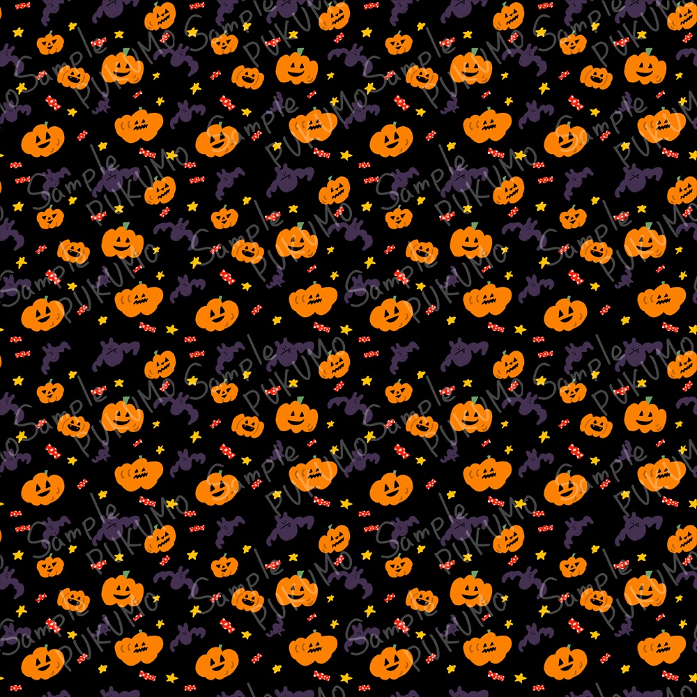 ハロウィンタイム|シームレスパターン