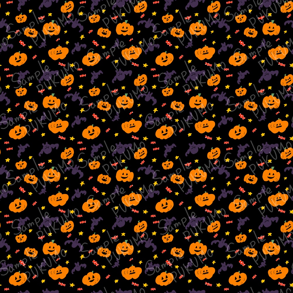 ハロウィンタイム|シームレスパターン