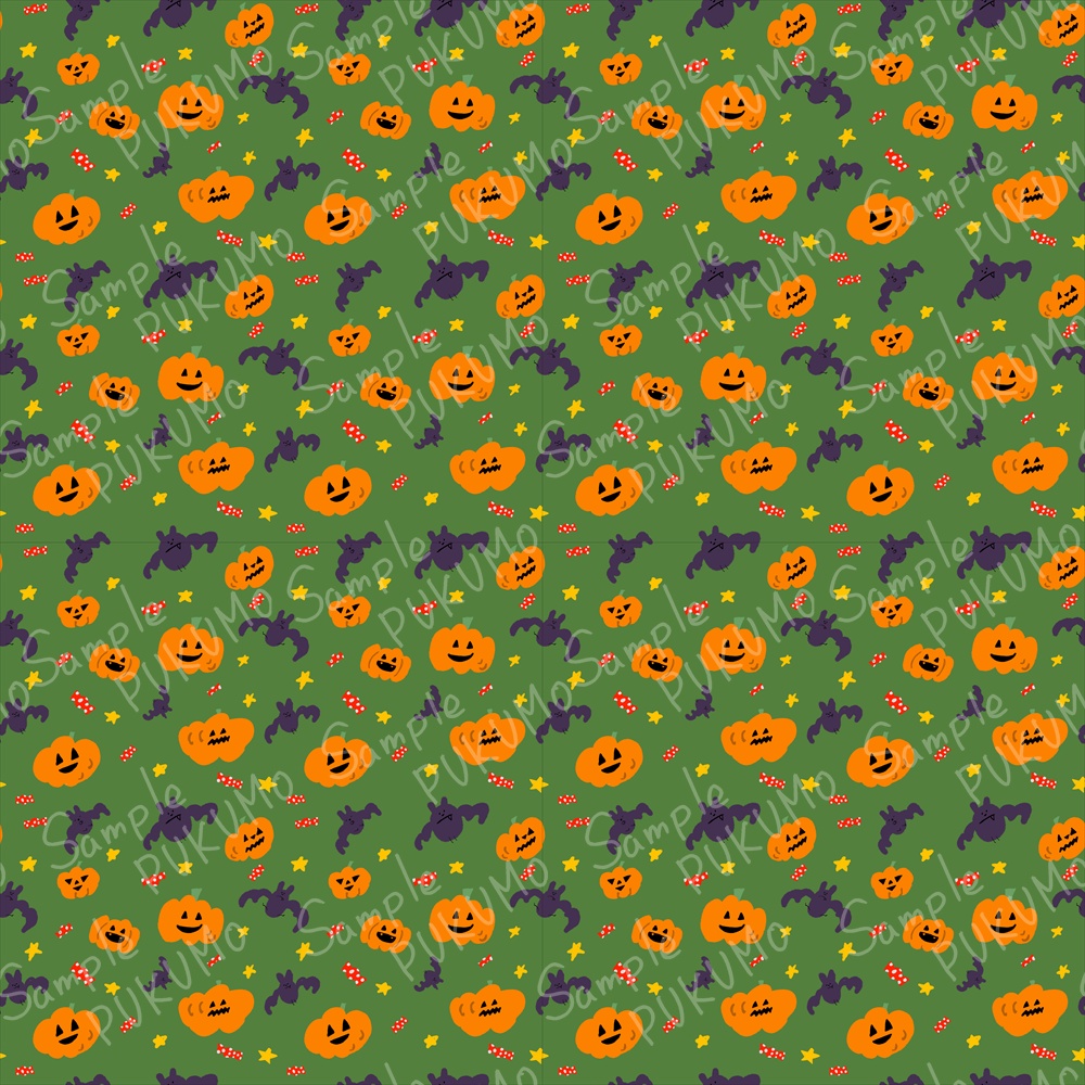 ハロウィンタイム|シームレスパターン