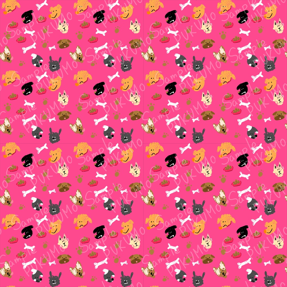 dogdogdog|シームレスパターン