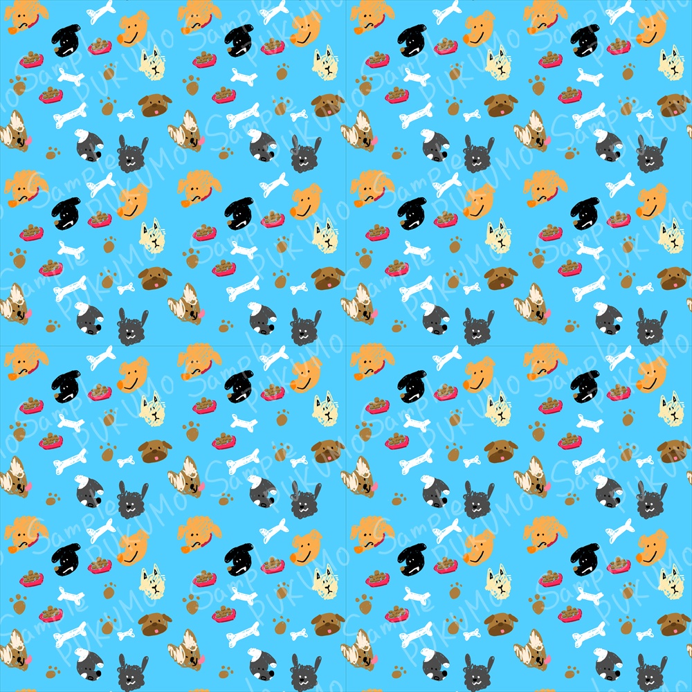 dogdogdog|シームレスパターン