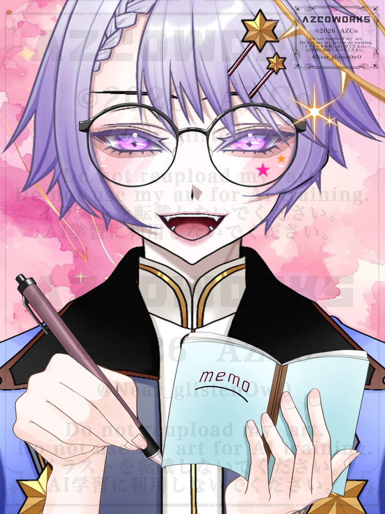 イラスト素材 VTuber･Vライバー素材 メガネ素材 手の素材 フリー素材(透過素材)