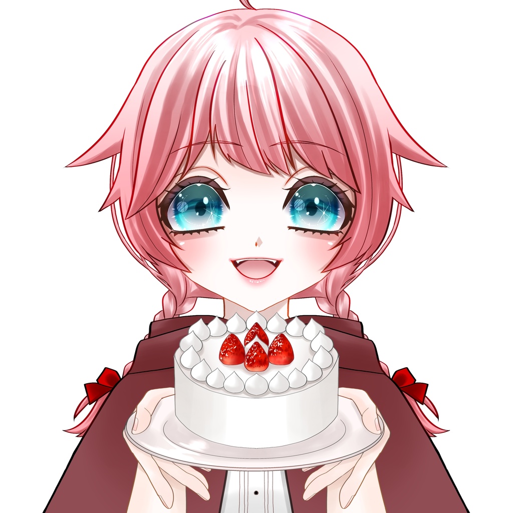 3/8はホールケーキの日🎂 ケーキ素材 おはようVTuber素材 おはようVライバー VTuber素材 Vライバー素材(透過素材)