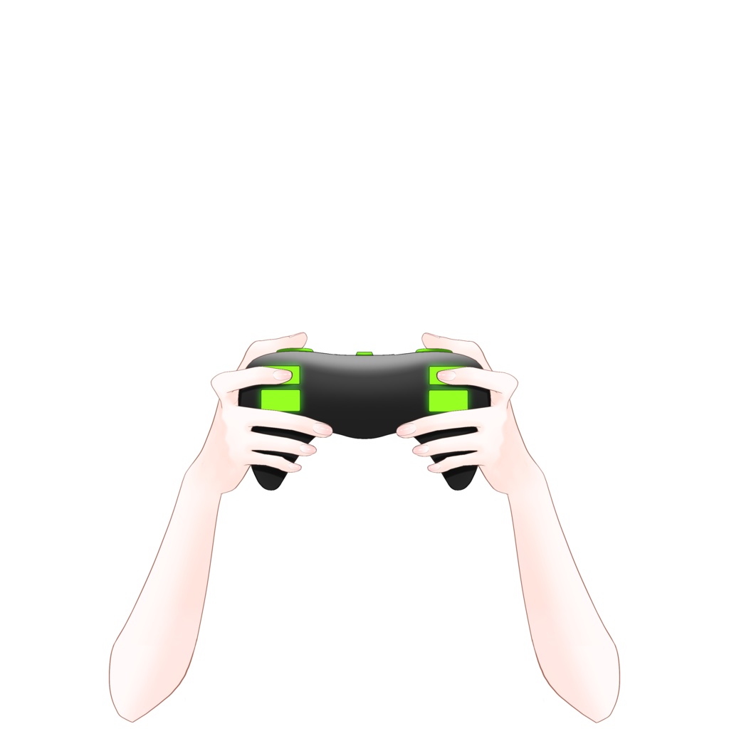 コントローラーを持つ手の素材🎮 VTuber素材 Vライバー素材 おはようVTuber素材 おはようVライバー素材（透過素材）
