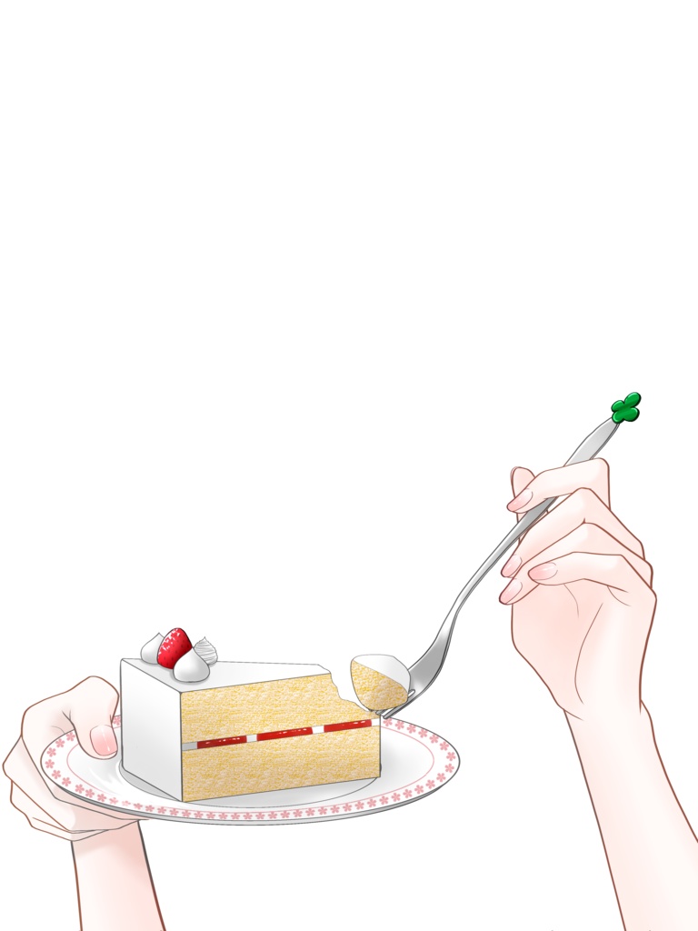 ショートケーキ素材🍰✨おはようVTuber素材 おはようVライバー VTuber素材 Vライバー素材(透過素材)