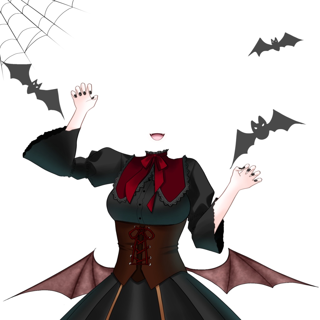 ヴァンパイア衣装素材🦇 おはようVTuber/おはようVライバー/おはようVTuber素材/おはようVライバー素材/VTuber素材/Vライバー素材(透過素材)