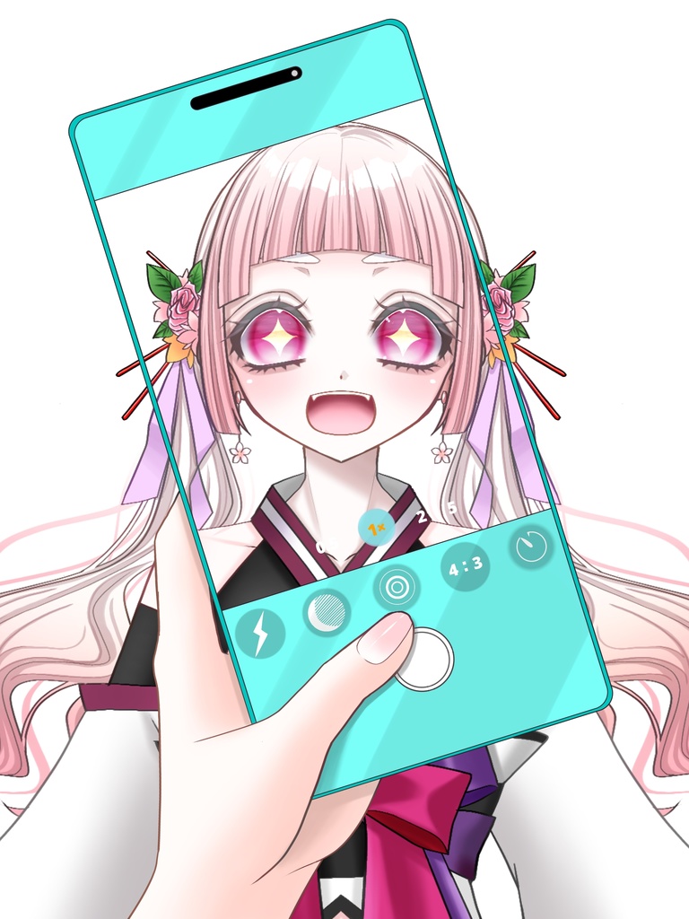 スマホで撮影する手の素材✨(全８色) おはようVTuber/おはようVライバー/おはようVTuber素材/おはようVライバー素材/VTuber素材/Vライバー素材 (透過素材)