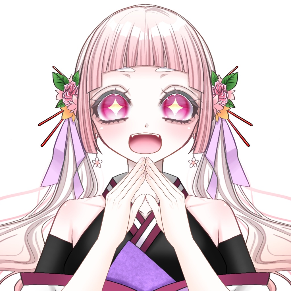 そっと手を合わせる素材✨ おはようVTuber/おはようVライバー/おはようVTuber素材/おはようVライバー素材/VTuber素材/Vライバー素材(透過素材)