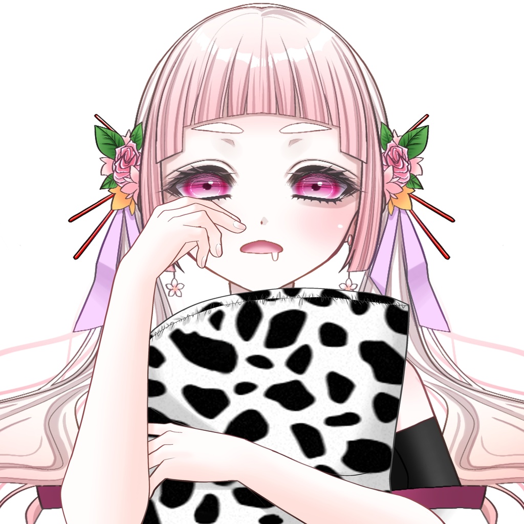 抱き枕を抱える素材✨ おはようVTuber/おはようVライバー/おはようVTuber素材/おはようVライバー素材/VTuber素材/Vライバー素材 (透過素材)