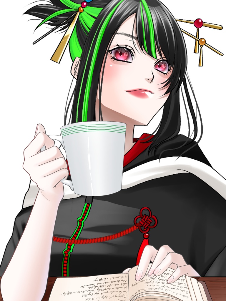 チルタイム素材☕️📕(マグカップ全5色) おはようVTuber/おはようVライバー/おはようVTuber素材/おはようVライバー素材/VTuber/Vライバー素材 (透過素材)