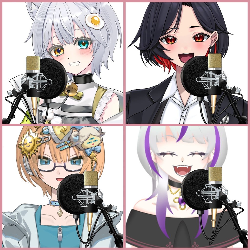 配信・収録マイク素材🎤 おはようVTuber/おはようVライバー/おはようVTuber素材/おはようVライバー素材/VTuber素材/Vライバー素材 (透過素材)