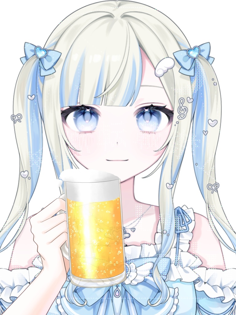 ビールを持つ手の素材🍺 VTuber素材/Vライバー素材/おはようVTuber/おはようVライバー/おはようVTuber素材/おはようVライバー素材(透過素材)