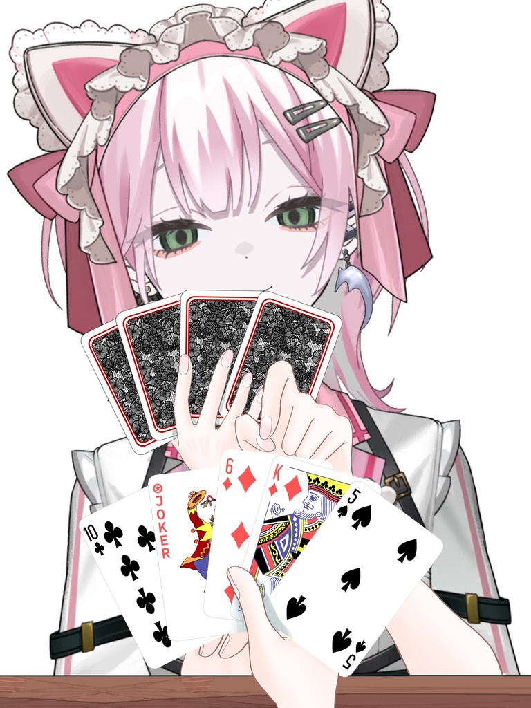 トランプをする手の素材♠️ VTuber素材/Vライバー素材/おはようVTuber/おはようVライバー/おはようVTuber素材/おはようVライバー素材(透過素材)