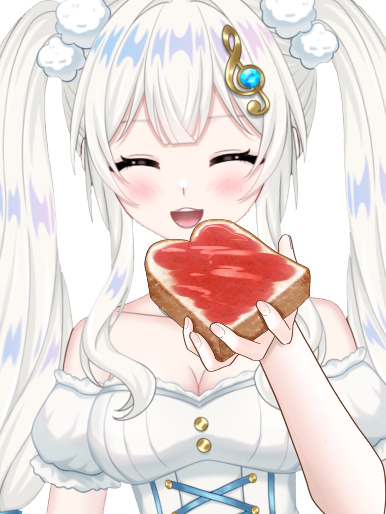 トーストを食べる素材🍞(全3種) VTuber素材/Vライバー素材/おはようVTuber/おはようVライバー/おはようVTuber素材/おはようVライバー素材(透過素材)